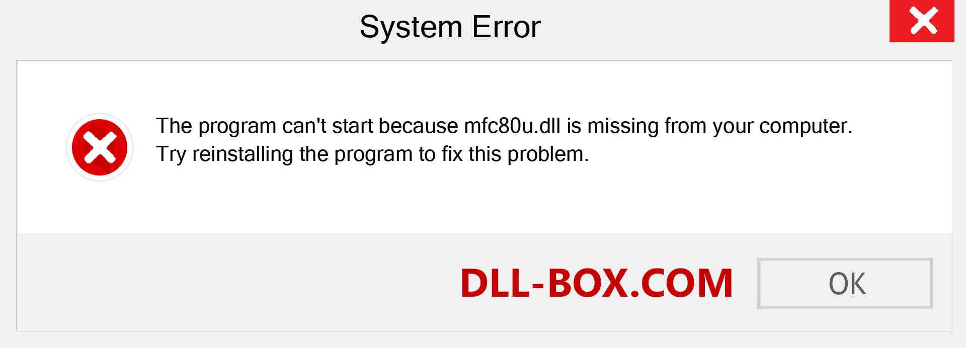  mfc80u.dll file is missing?. Download for Windows 7, 8, 10 - Fix  mfc80u dll Missing Error on Windows, photos, images